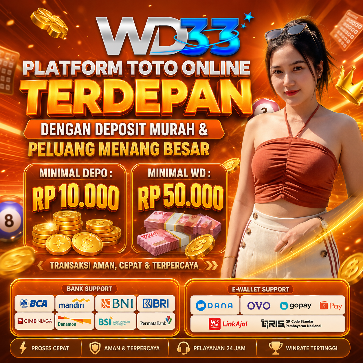 WD33 – Platform Toto Online Terdepan dengan Deposit Murah & Peluang Menang Besar